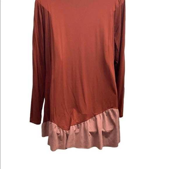LOGO‎ QVC BRICK combo blouse size L - Picture 3 of 7